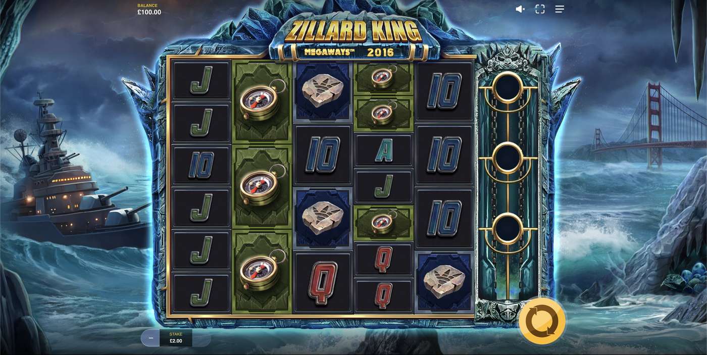 Zillard King Megaways: image of main menu