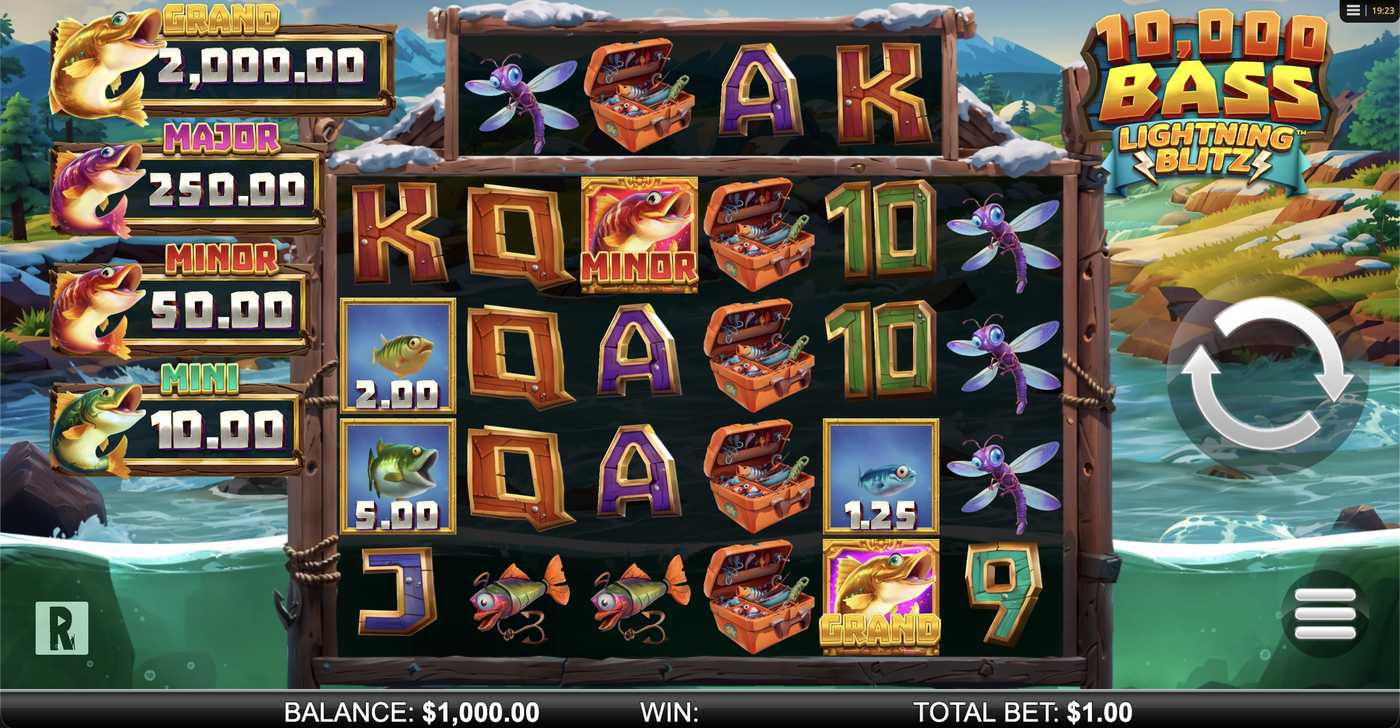 10,000 Bass Lightning Blitz: image of main menu