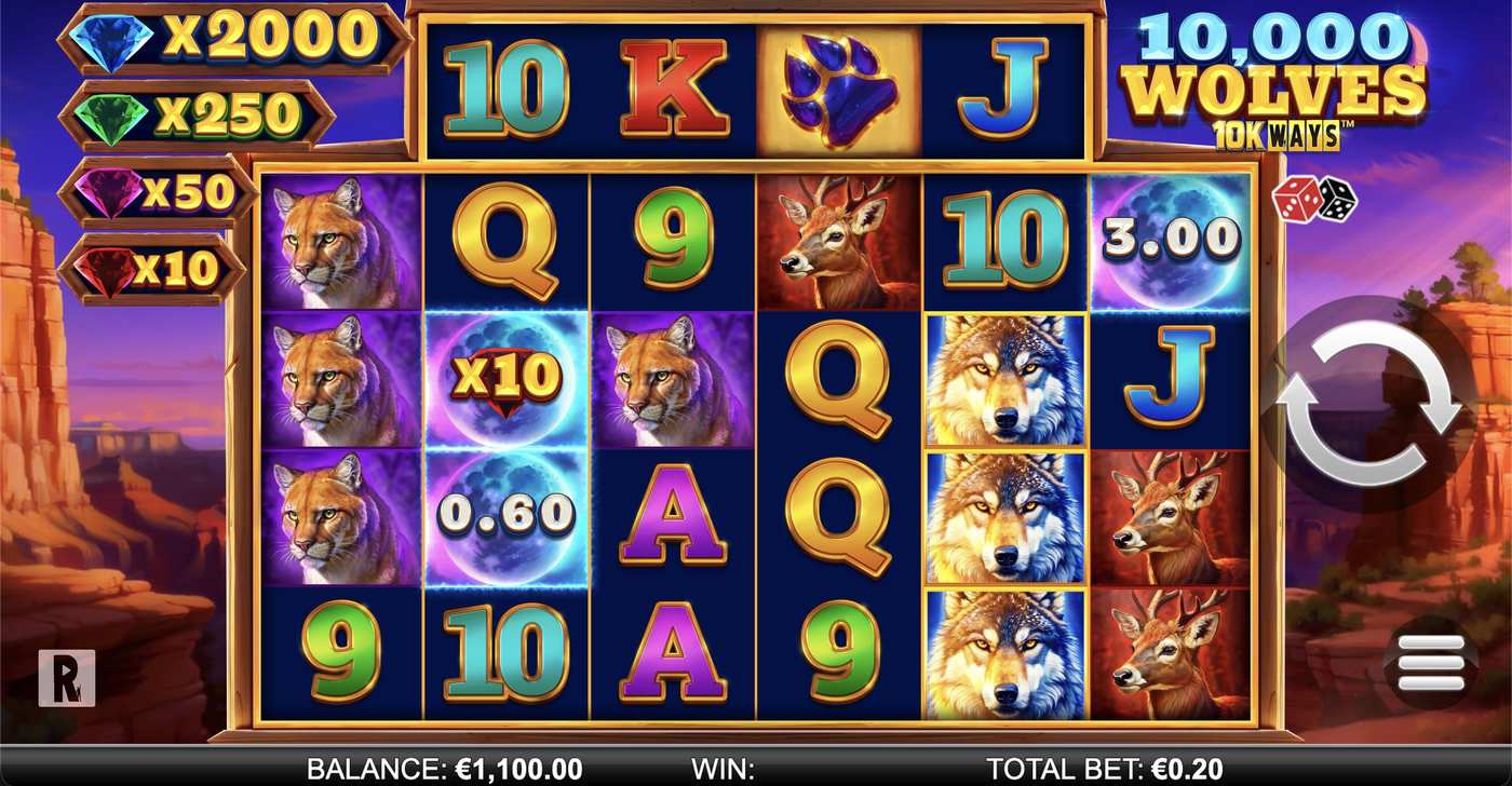 10,000 Wolves 10K Ways: image of main menu