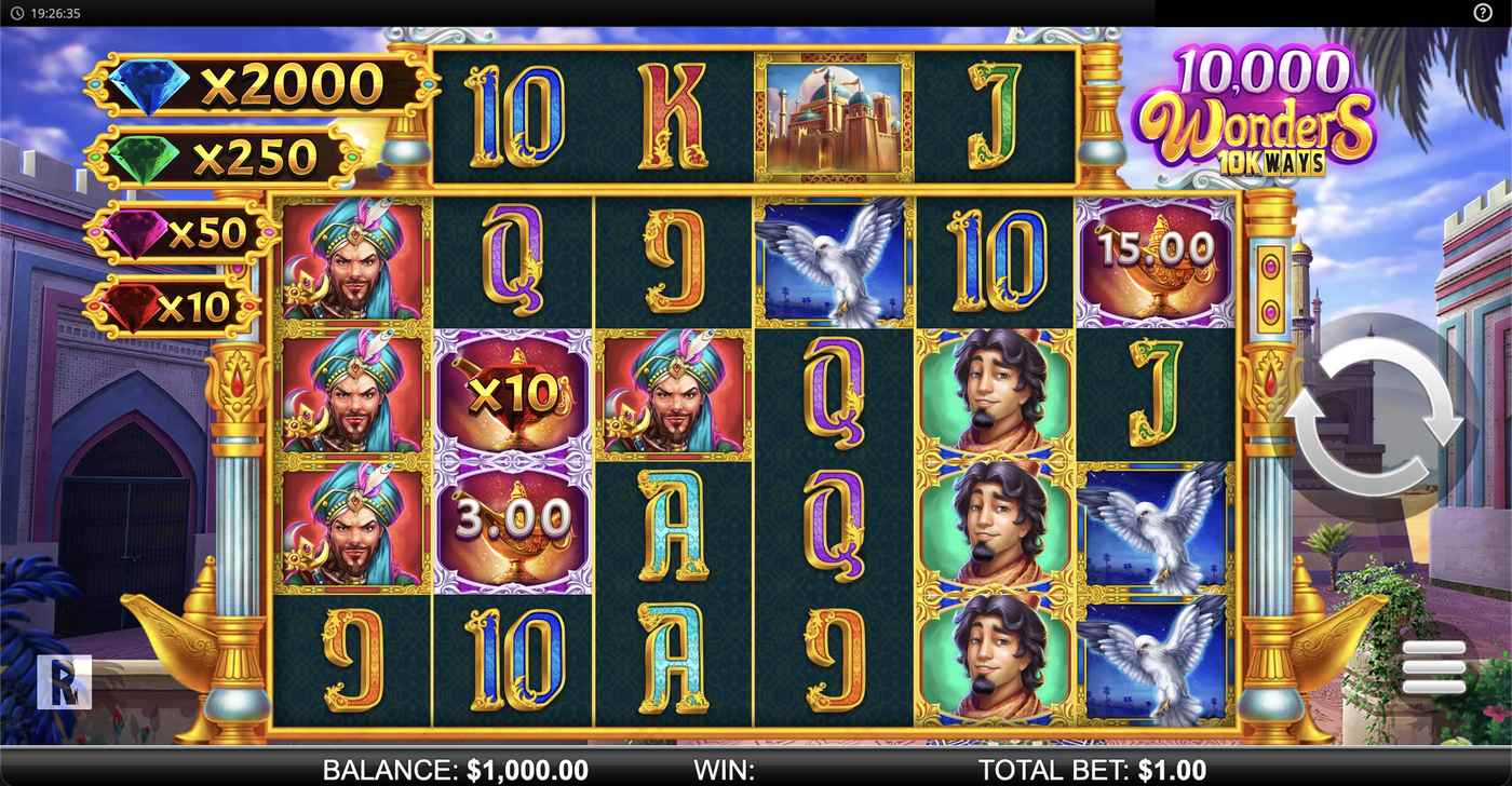 10,000 Wonders 10K Ways: image of main menu