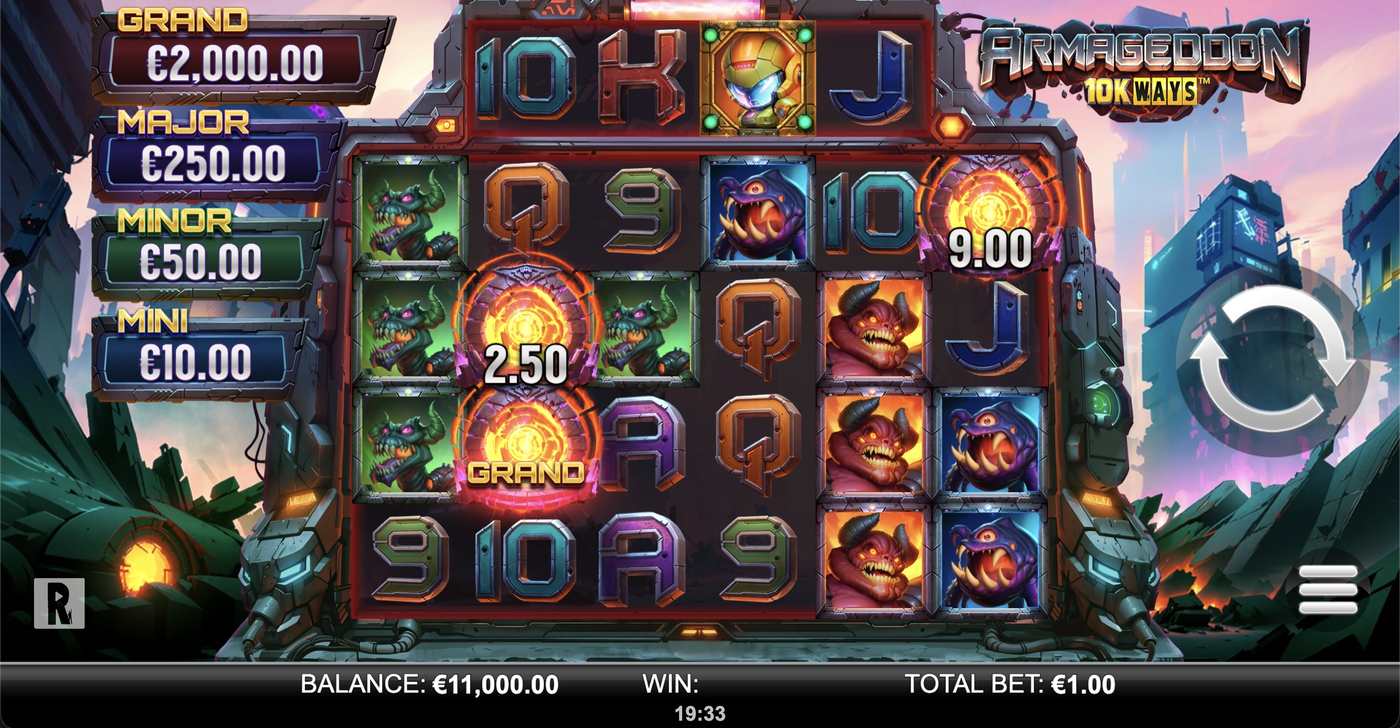 Armageddon 10K Ways: image of main menu
