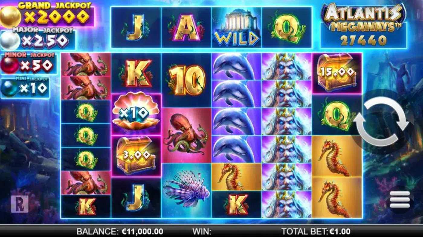 Atlantis Megaways: image of main menu