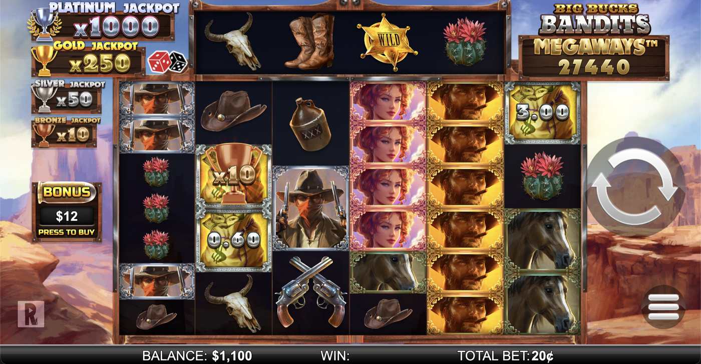 Big Buck Bandits Megaways: image of main menu