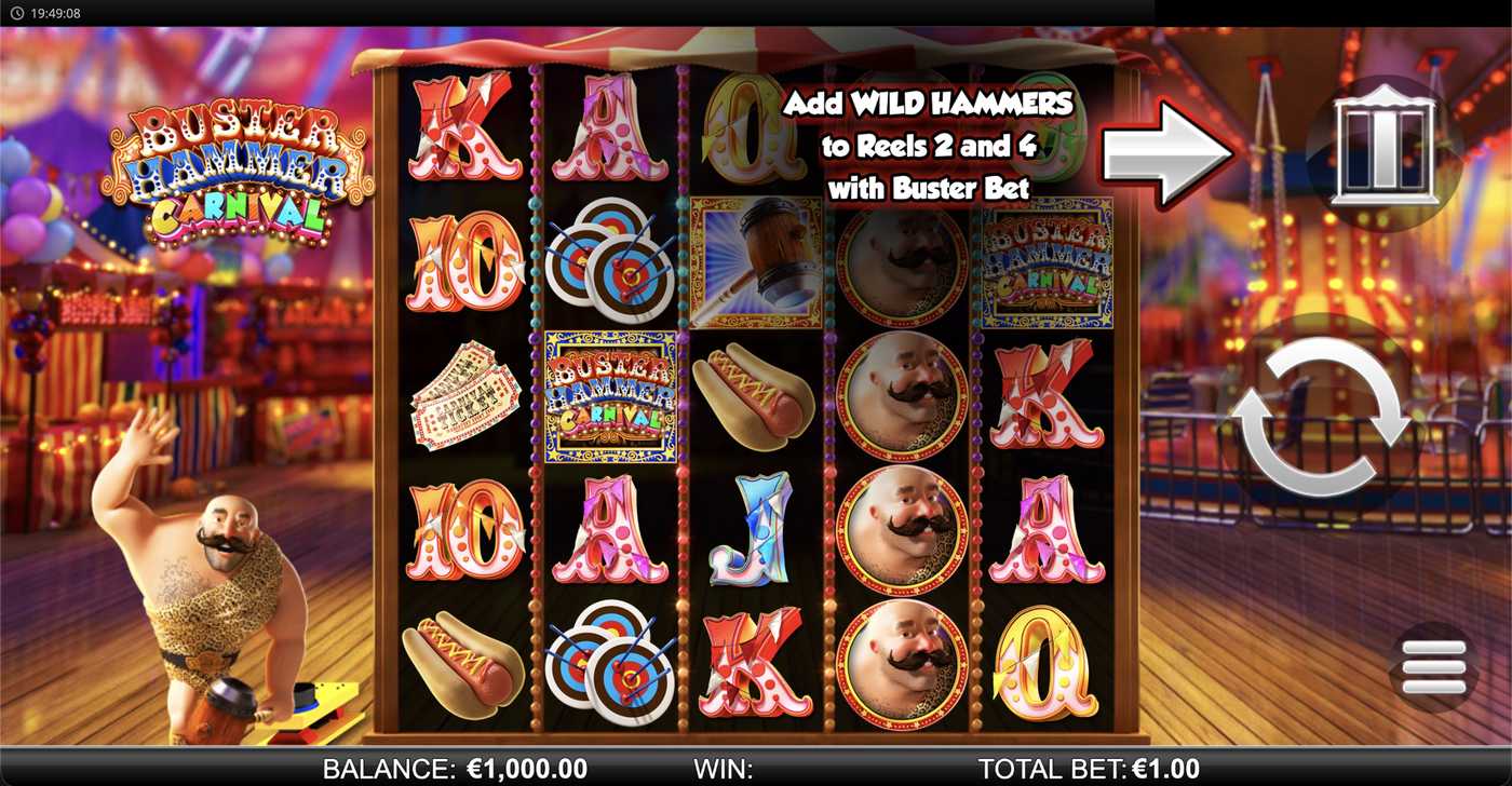 Buster Hammer: image of main menu