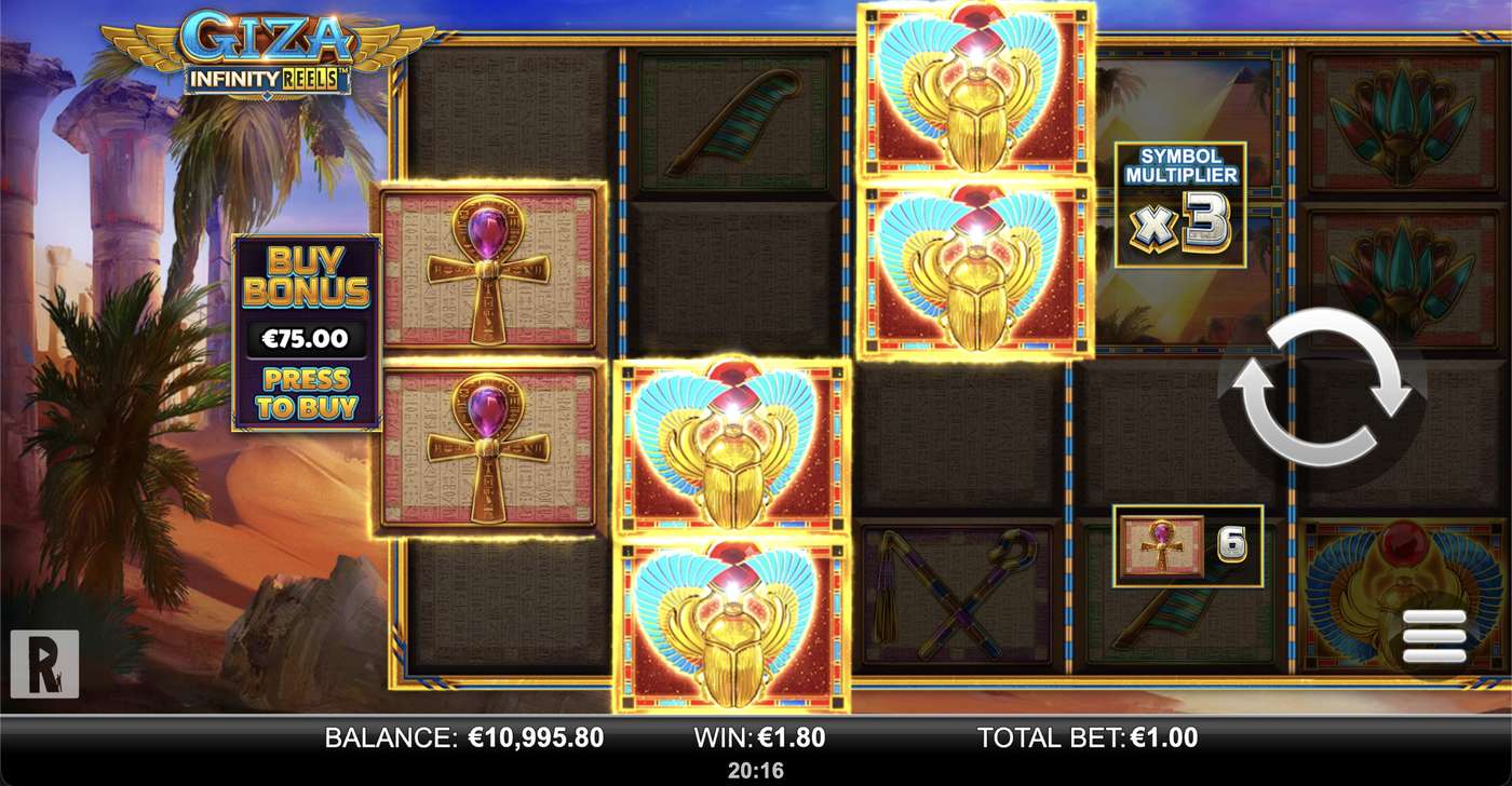 Giza Infinity Reels: image of winning