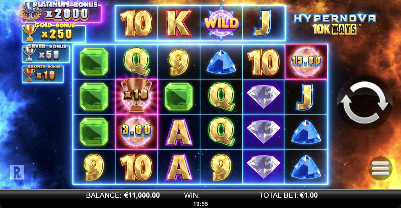 Hypernova 10K Ways: image of main menu