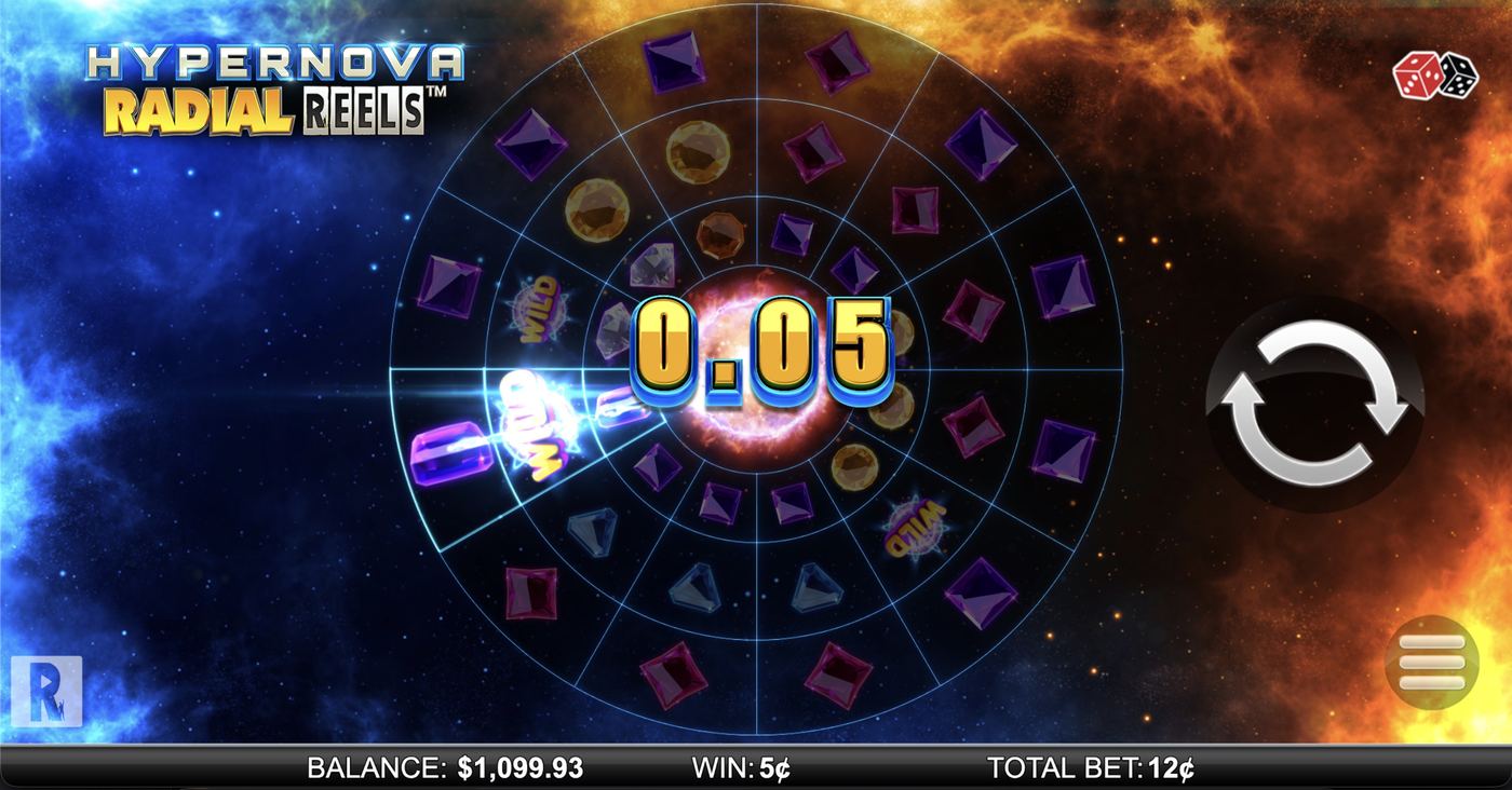 Hypernova Radial Reels: image of winning