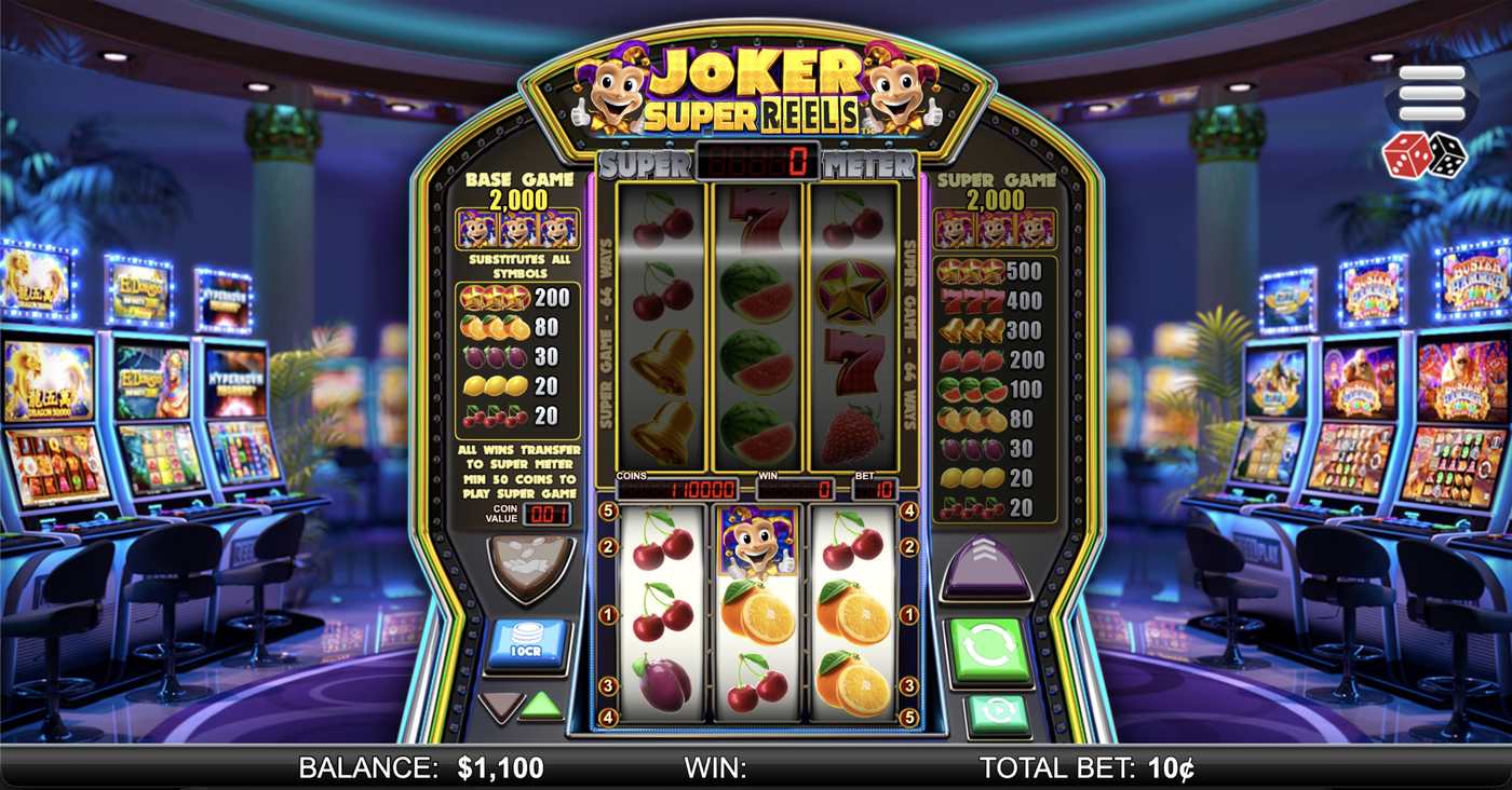 Joker Super Reels: image of main menu