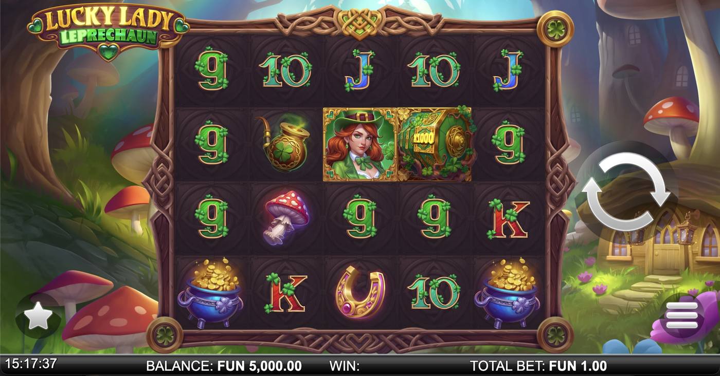 Lucky Lady Leprechaun: image of main menu