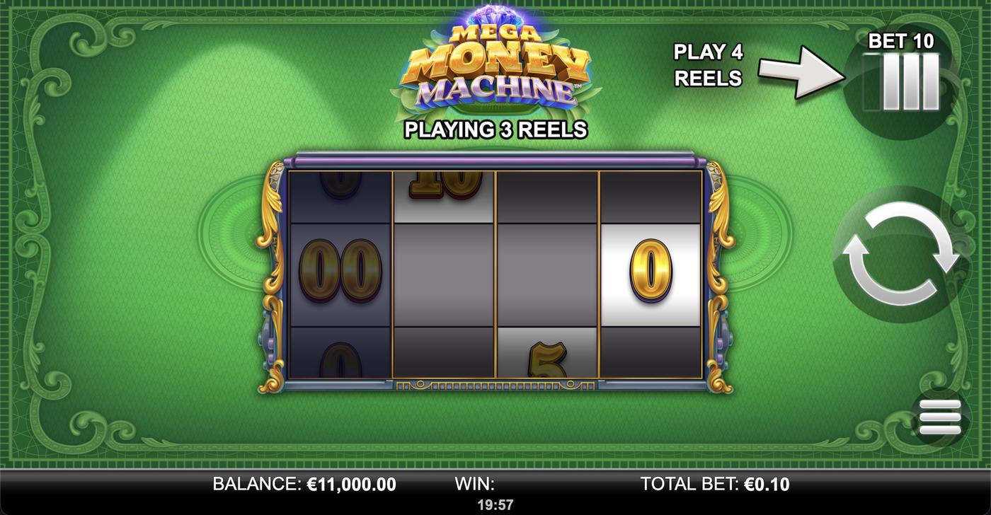 Mega Money Machine: image of main menu