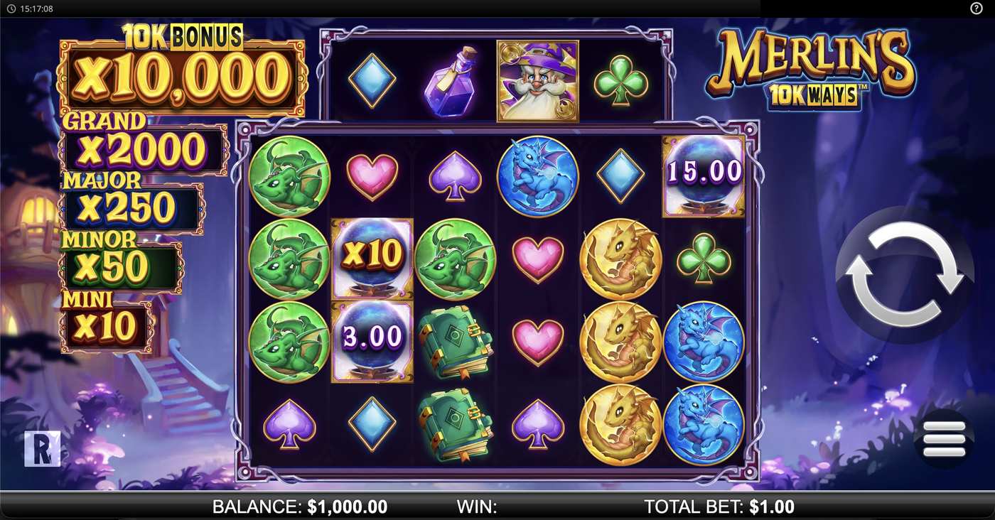 Merlin’s 10K Ways: image of main menu