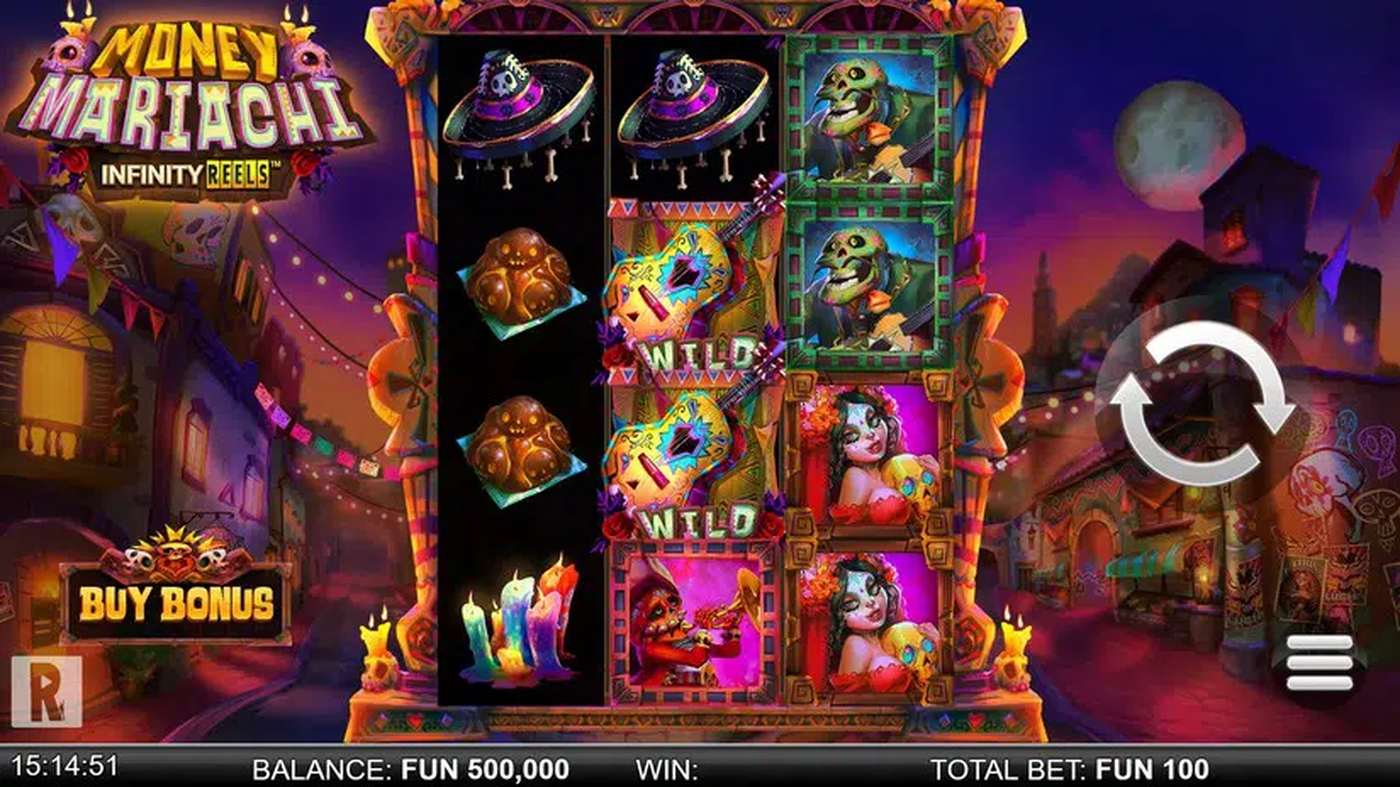 Money Mariachi Infinity Reels: image of main menu