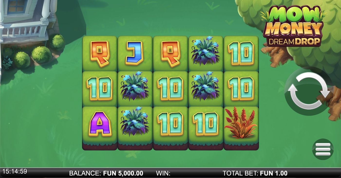 Mow Money Dream Drop: image of main menu