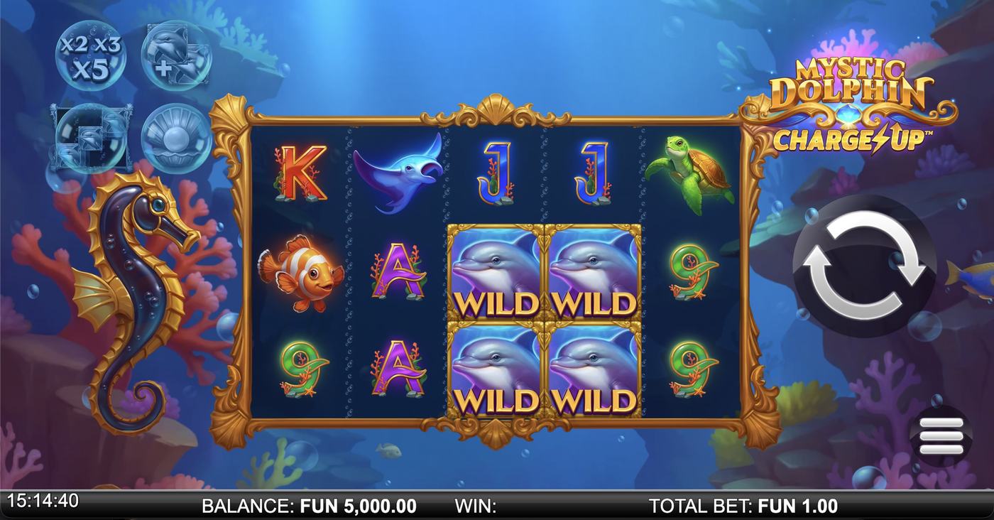 Mystic Dolphin Charge Up: image of main menu