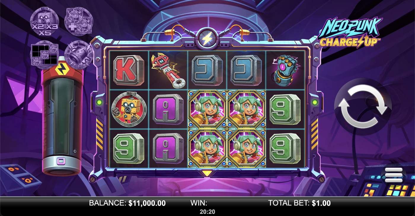Neopunk Charge Up: image of main menu