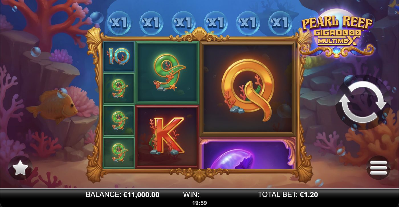 Pearl Reef Gigablox MultiMax: image of main menu