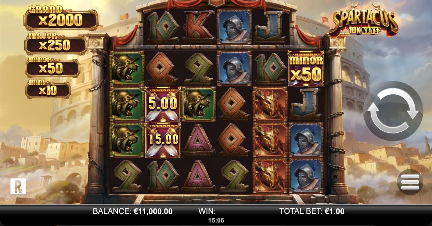 Spartacus 10K Ways: image of main menu
