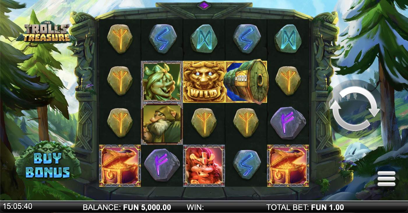 The Trolls Treasure: image of main menu