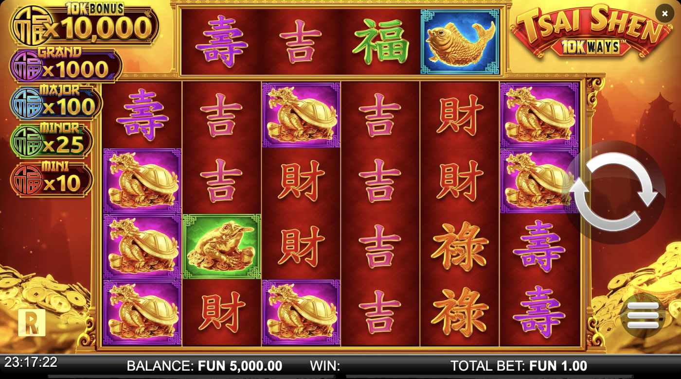 Tsai Shen 10K Ways: image of main menu