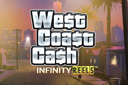 We$t Coa$t Ca$h Infinity Reels Online Slot Logo