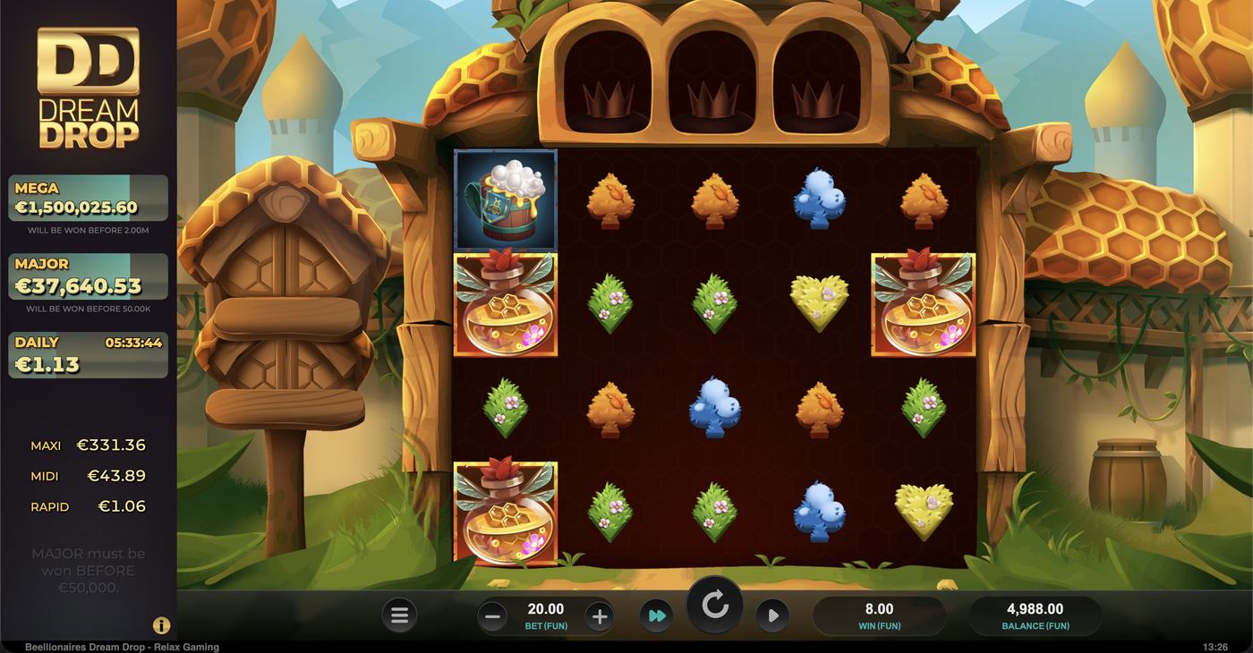 Beellionaires Dream Drop: image of winning