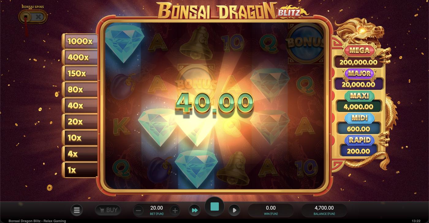 Bonsai Dragon Blitz: image of winning