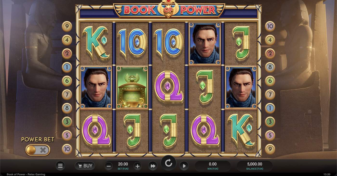 Book of Power: image of main menu