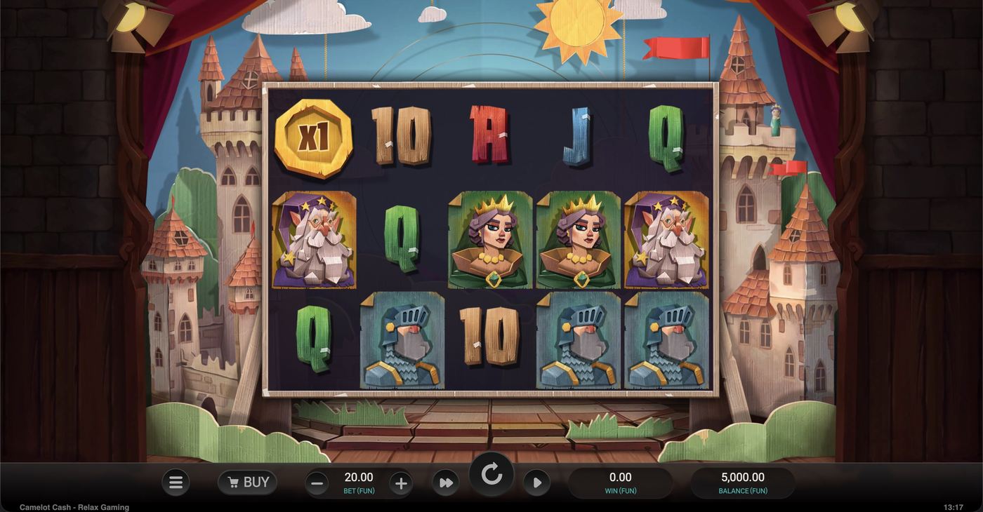 Camelot Cash: image of main menu