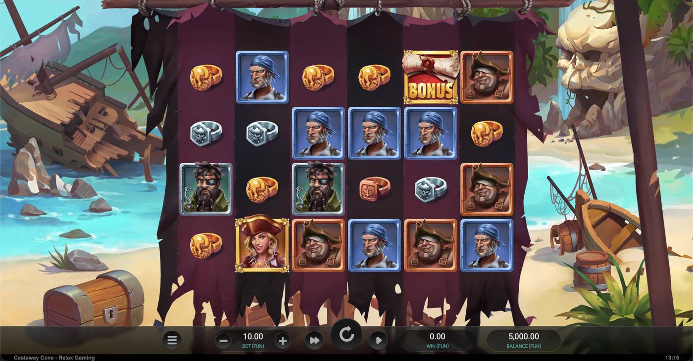 Castaway Cove: image of main menu