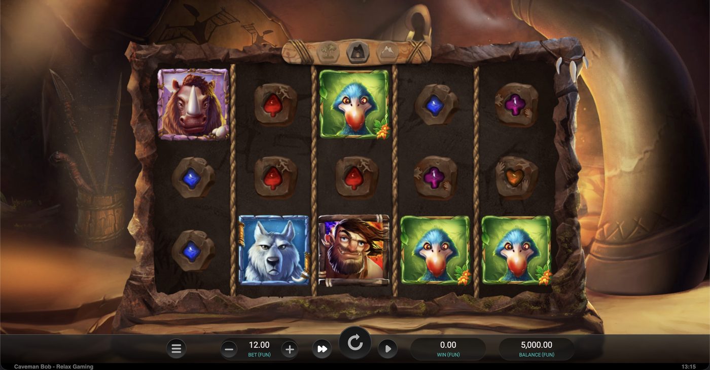 Caveman Bob: image of main menu