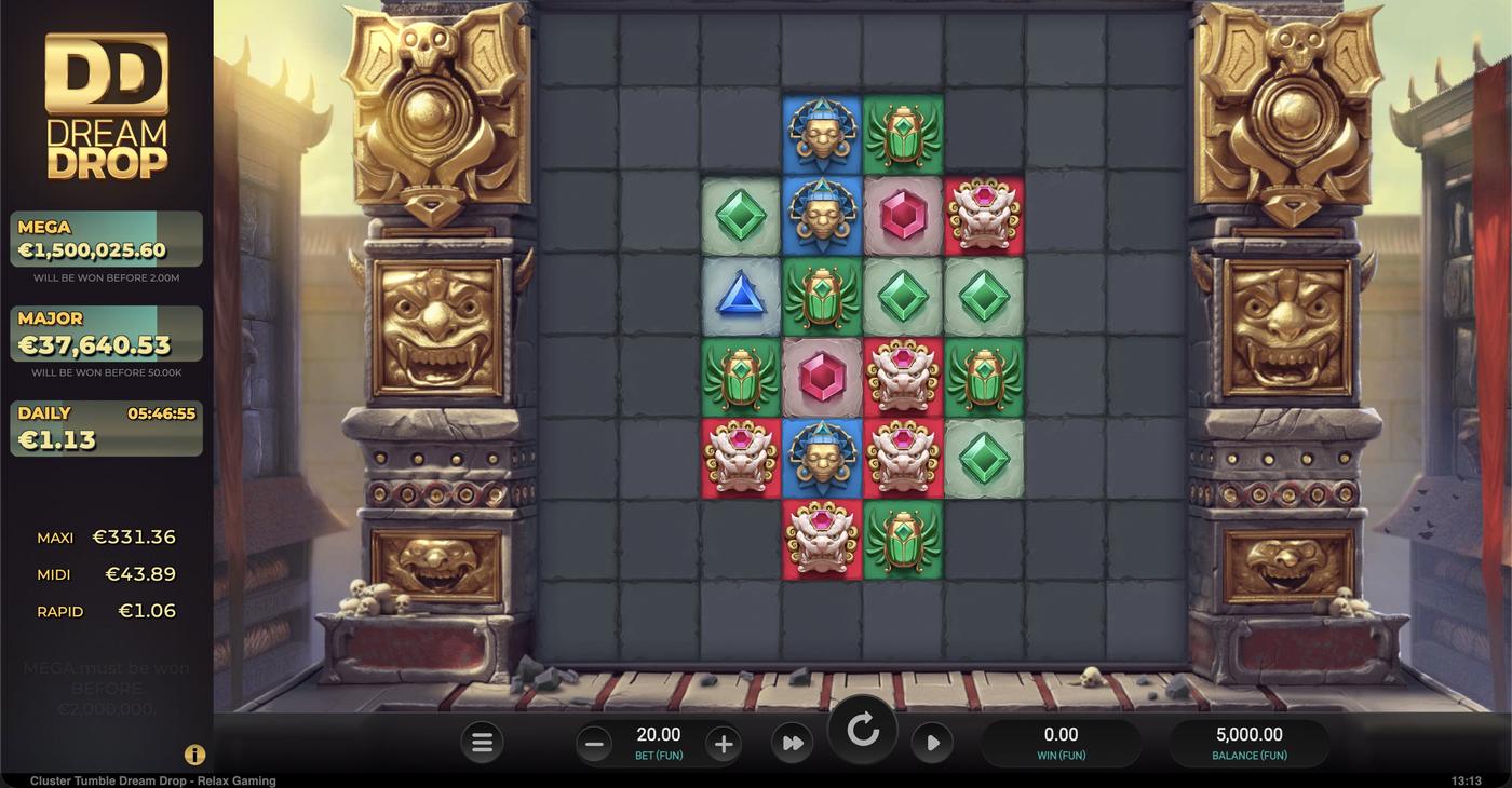 Cluster Tumble Dream Drop: image of main menu