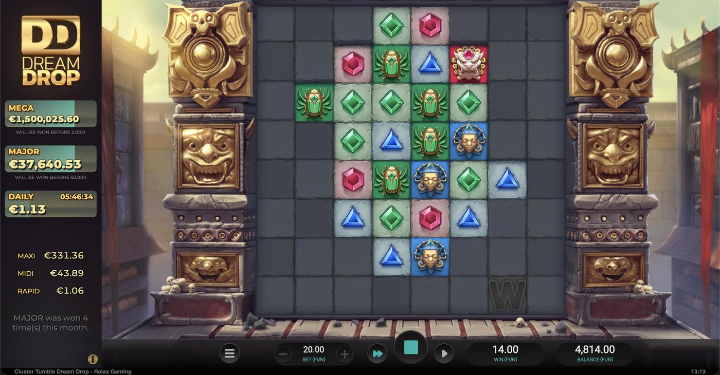 Cluster Tumble Dream Drop: image of winning