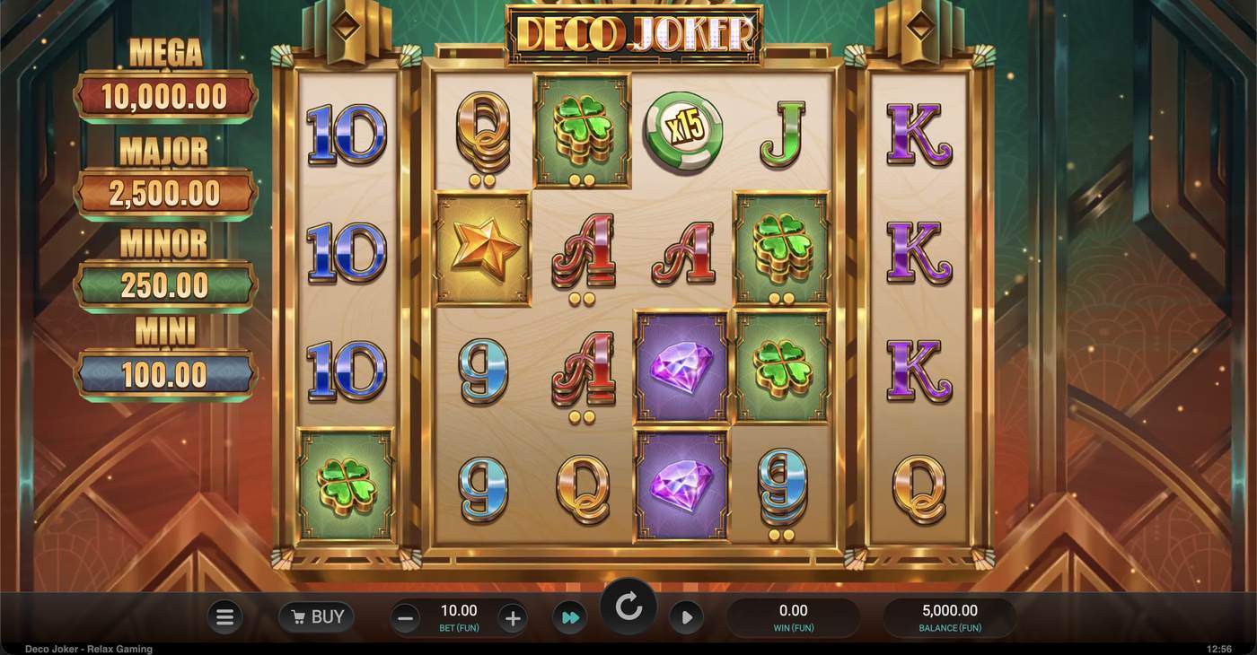 Deco Joker: image of main menu