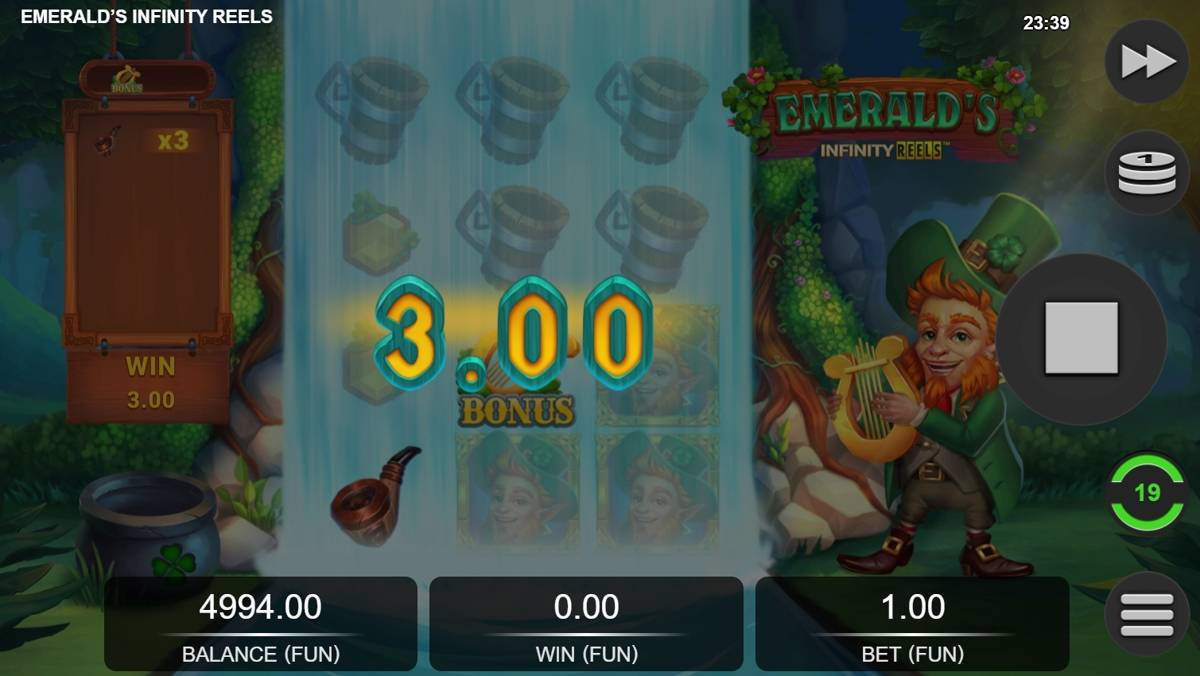 Emerald's Infinity Reels: image of winning