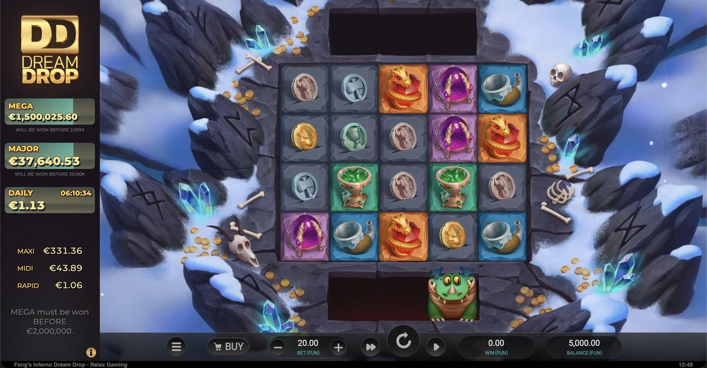 Fang's Inferno Dream Drop: image of main menu
