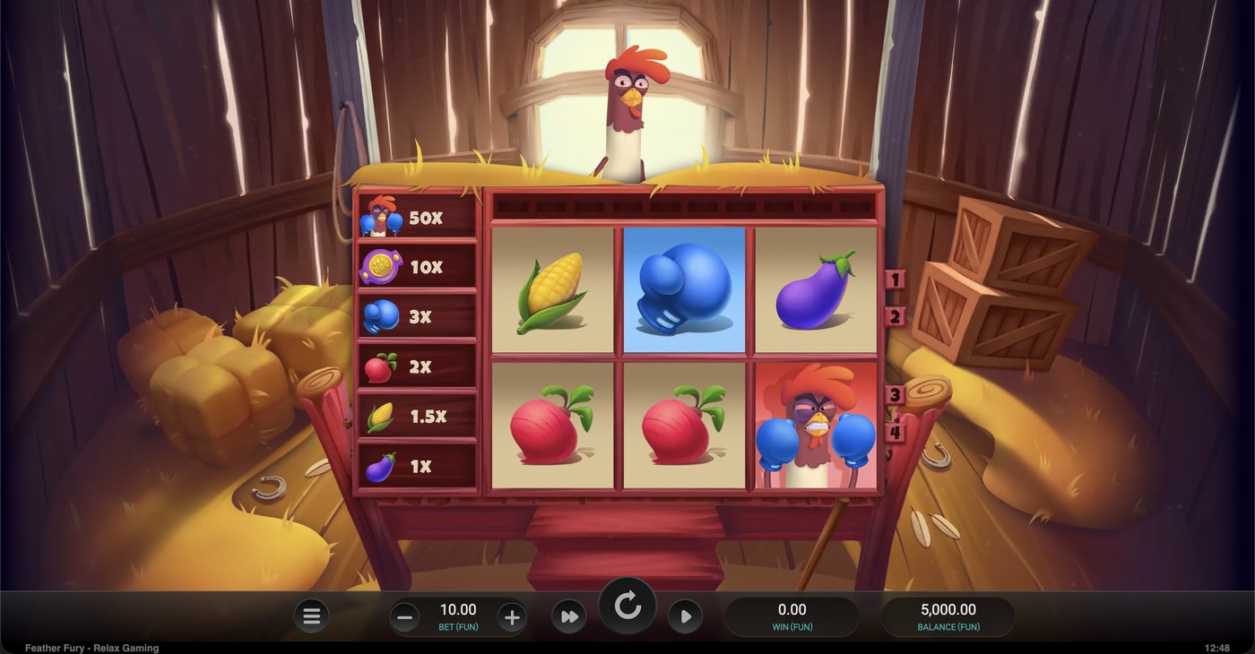 Feather Fury: image of main menu