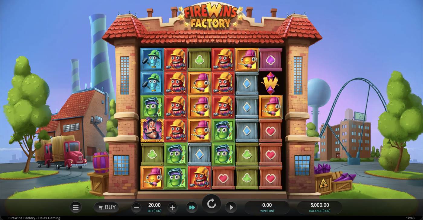 FireWins Factory: image of main menu