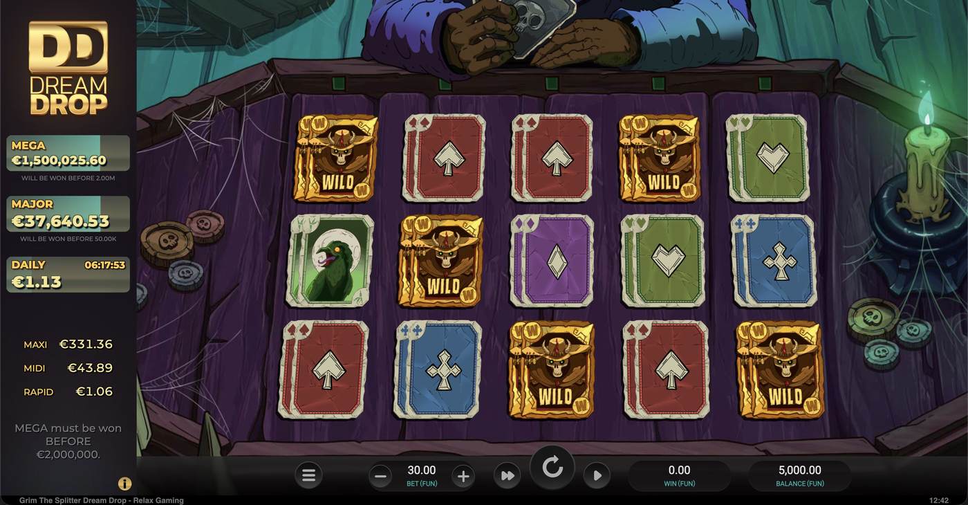 Grim The Splitter Dream Drop: image of main menu