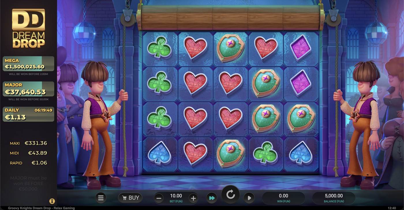 Groovy Knights Dream Drop: image of main menu
