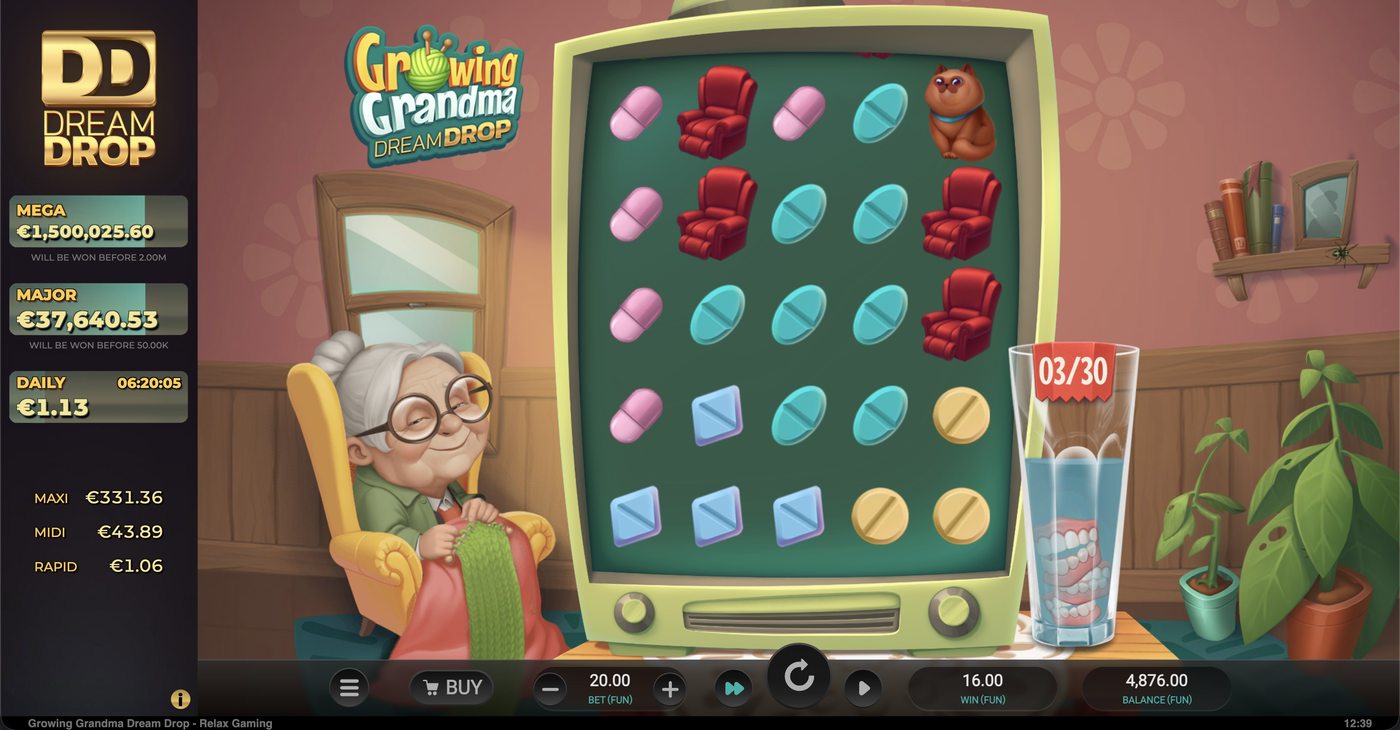 Growing Grandma Dream Drop: image of winning
