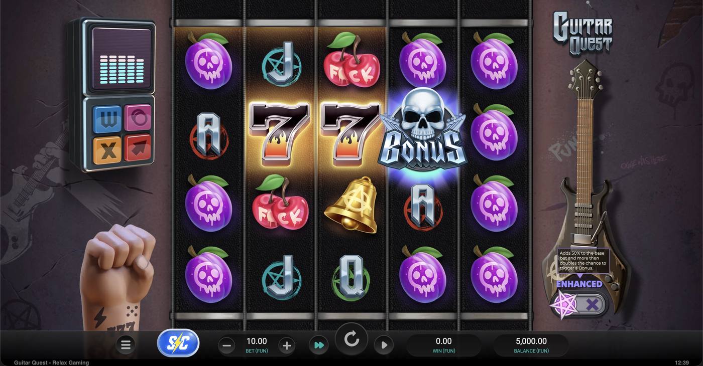 Guitar Quest: image of main menu
