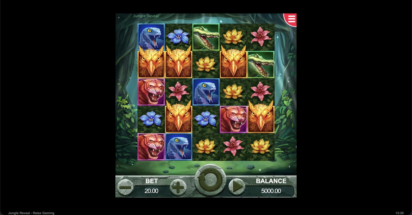 Jungle Reveal: image of main menu