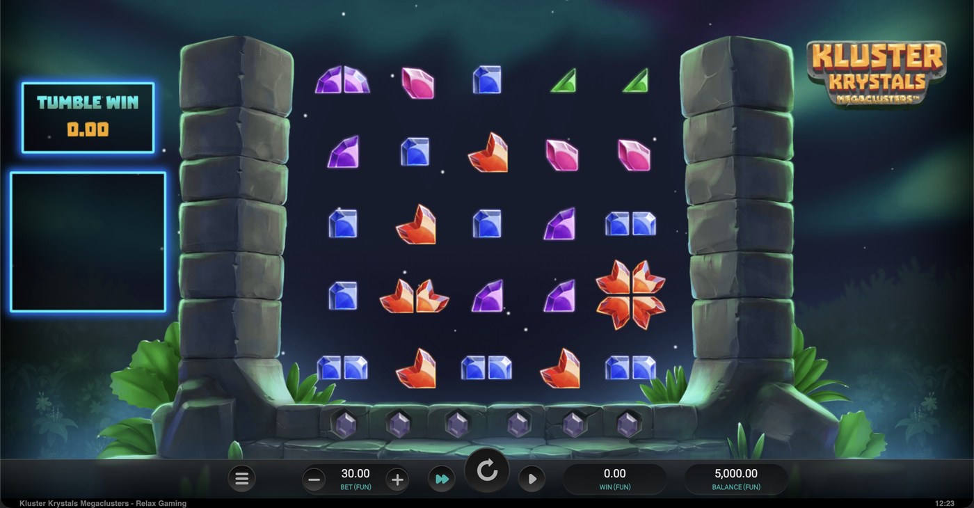 Kluster Krystals Megaclusters: image of main menu