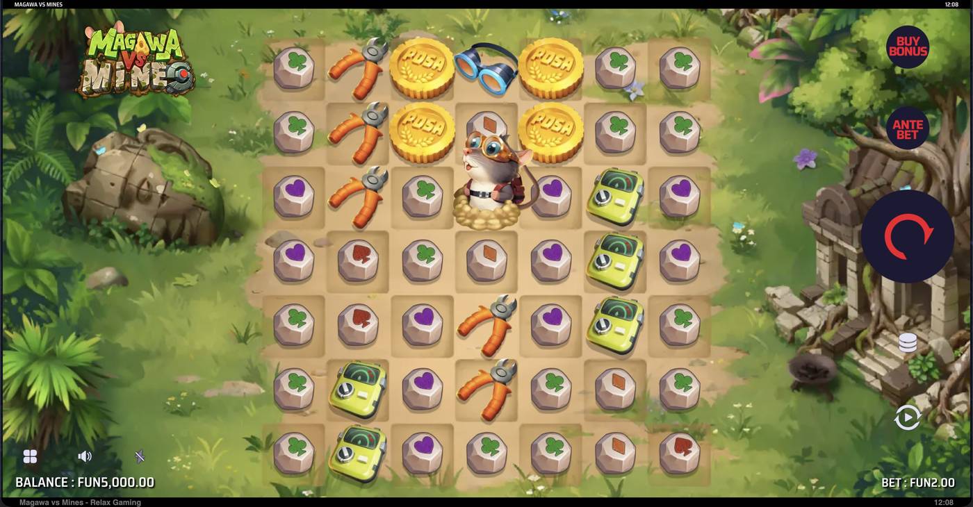 Magawa vs Mines: image of main menu