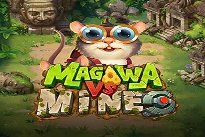 Magawa vs Mines Online Slot Logo