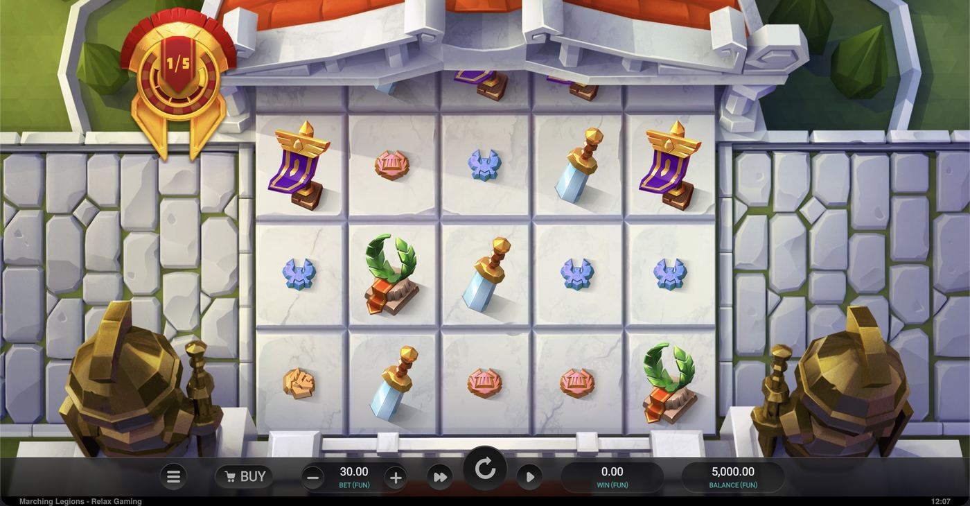 Marching Legions: image of main menu