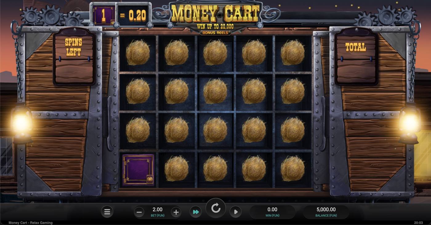 Money Cart: image of main menu