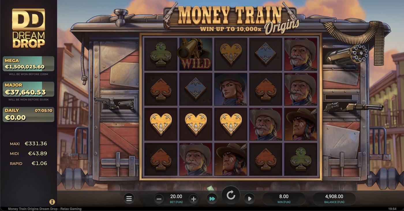 Money Train Origins Dream Drop: image of winning