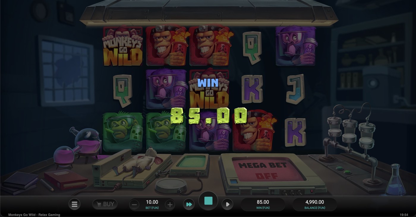 Monkeys Go Wild: image of winning
