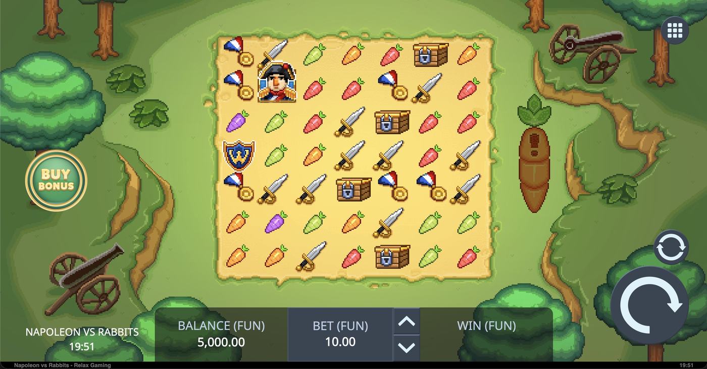 Napoleon vs Rabbits: image of main menu